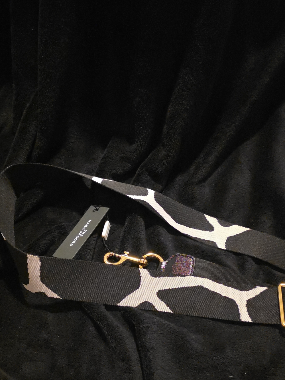 Marc Jacobs Black and White Patterned Crossbody Strap